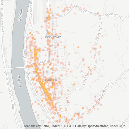 15003 Business Density Heatmap