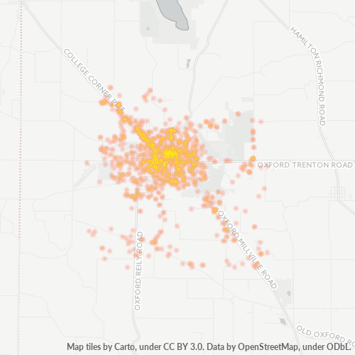 45056 Business Density Heatmap