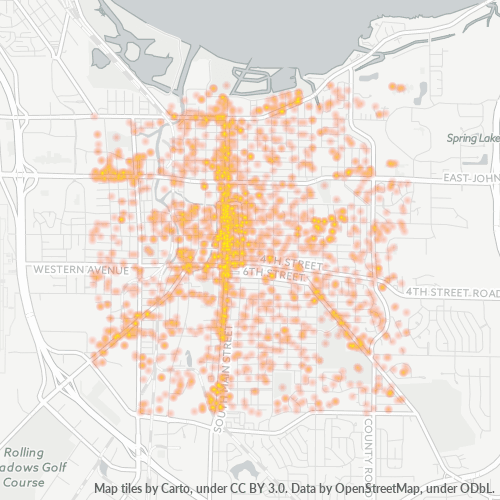 54935 Business Density Heatmap
