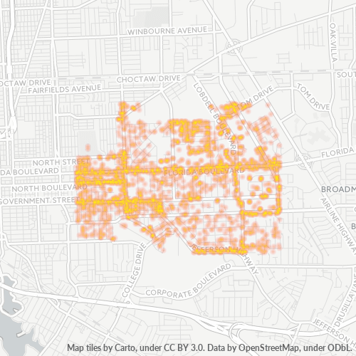 70806 Business Density Heatmap