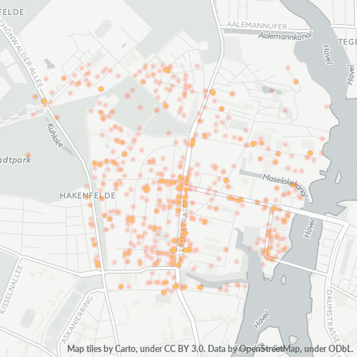 Heatmap für plz 13587