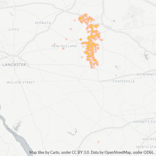 17555 Business Density Heatmap