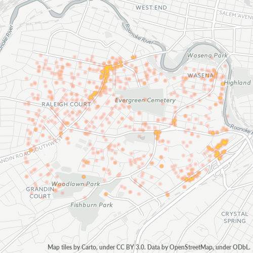 24015 Business Density Heatmap