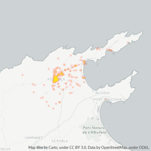 Mapa de calor para código postal 07460