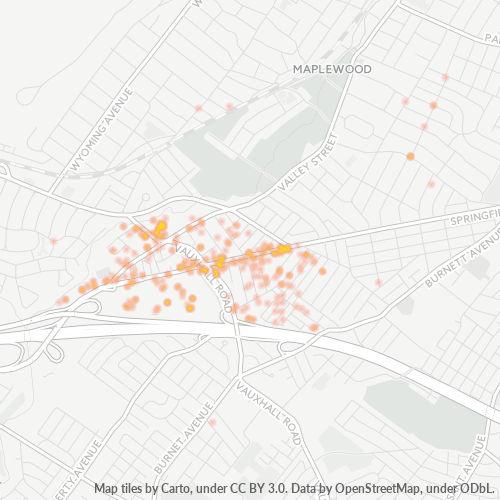 07088 Business Density Heatmap