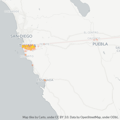 22200 Mapa de calor de densidad empresarial