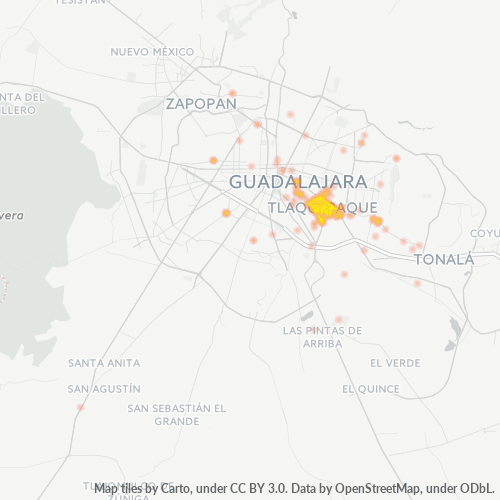 44840 Mapa de calor de densidad empresarial