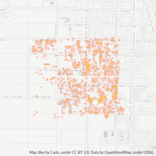 32968 Business Density Heatmap