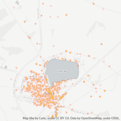 7451 Heatmap over forretningstæthed