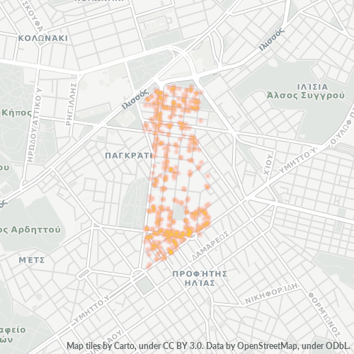 116 34 Χάρτης θερμότητας πυκνότητας επιχείρησης