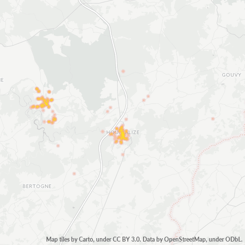 Heatmap voor postcode 6660