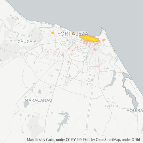 60160-000 Mapa de calor de densidad empresarial