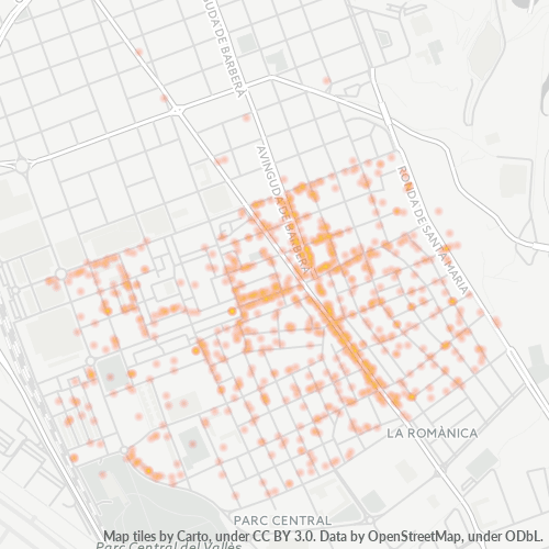 08204 Mapa de calor de densidad empresarial