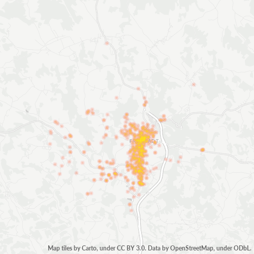 Heatmap für postleitzahl 4240