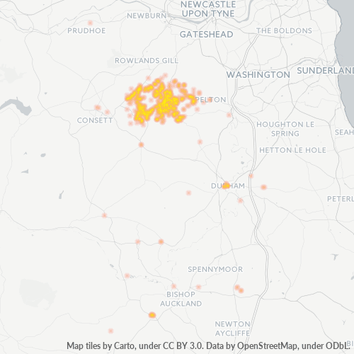 DH9 Business Density Heatmap