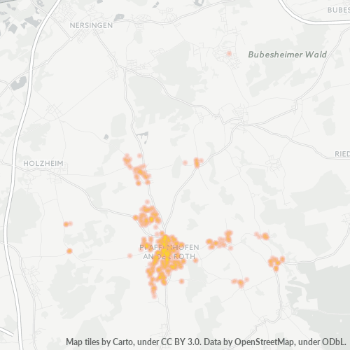 Heatmap für plz 89284