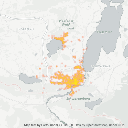 Heatmap für plz 87629