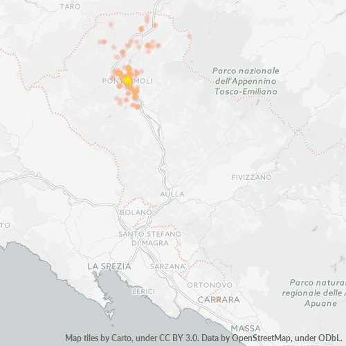 Mappa di calore per cap 54027