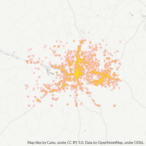 28001 Business Density Heatmap