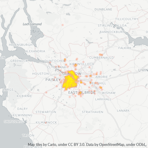 Heatmap for postal code G4