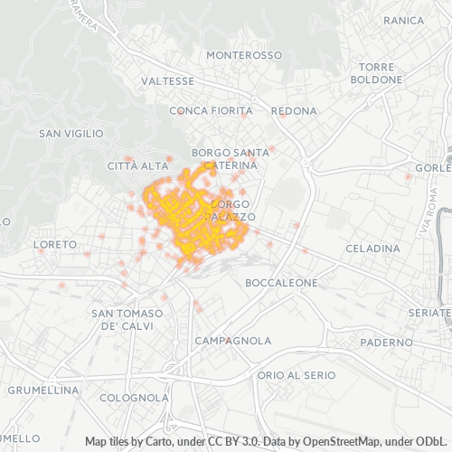 24121 Mappa di concentrazione per la densità di aziende