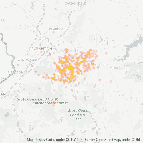 18444 Business Density Heatmap
