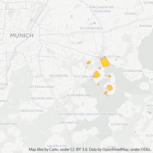 Heatmap für plz 85630