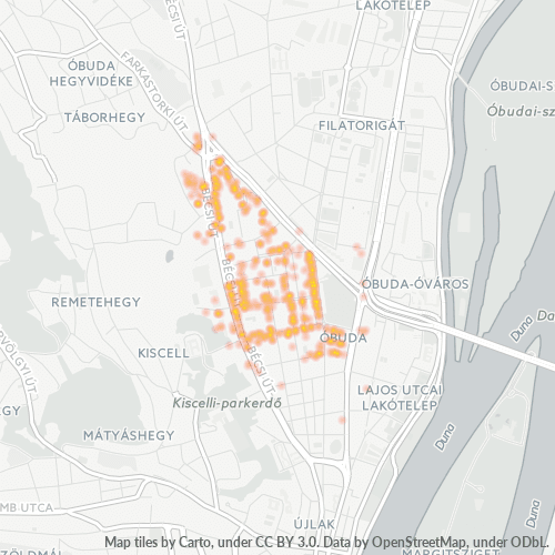 1032 Vállalati sűrűségi térkép