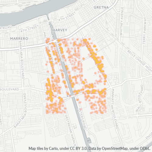 70058 Business Density Heatmap