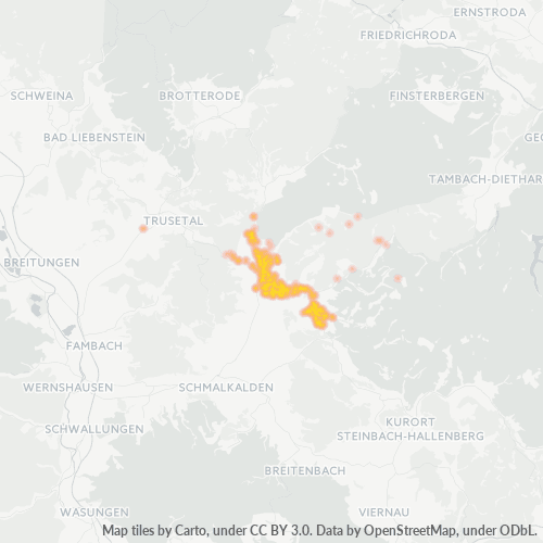 Heatmap für plz 98593