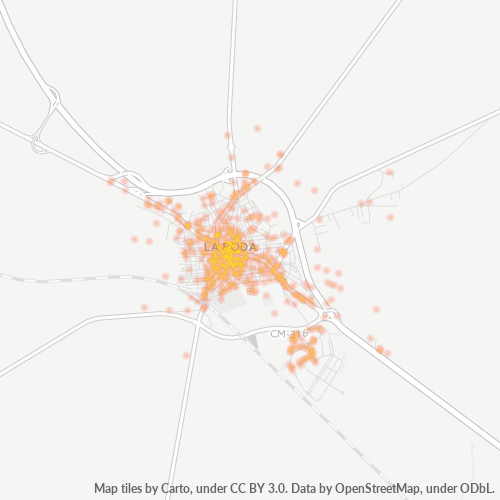 02630 Mapa de calor de densidad empresarial