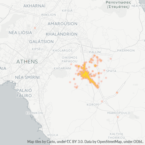 190 02 Χάρτης θερμότητας πυκνότητας επιχείρησης