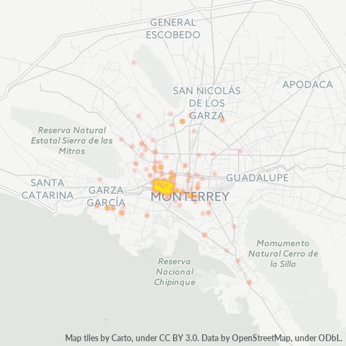64060 Mapa de calor de densidad empresarial