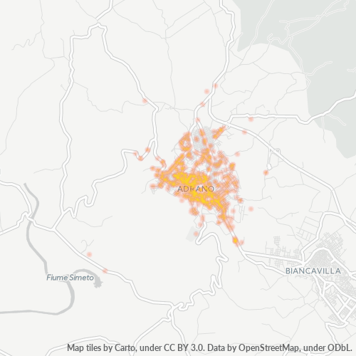 Mappa di calore per cap 95031