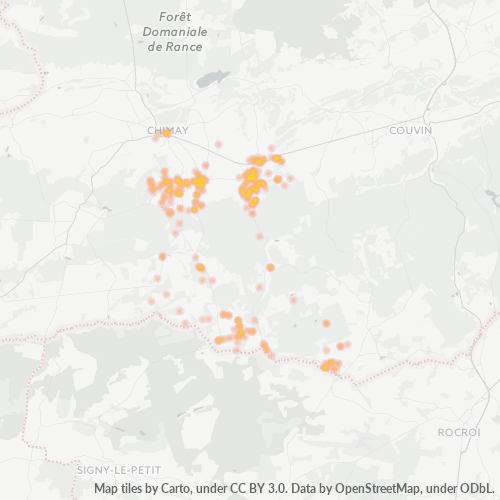 Heatmap voor postcode 6464