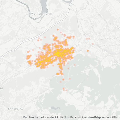 Heatmap für plz 58135