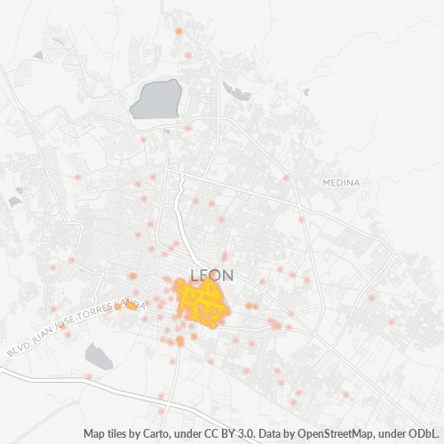 37480 Mapa de calor de densidad empresarial