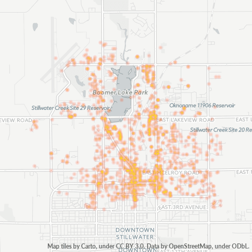 74075 Business Density Heatmap