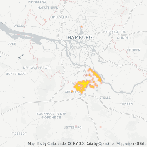 Heatmap für plz 21217