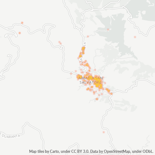 Mappa di calore per cap 53021