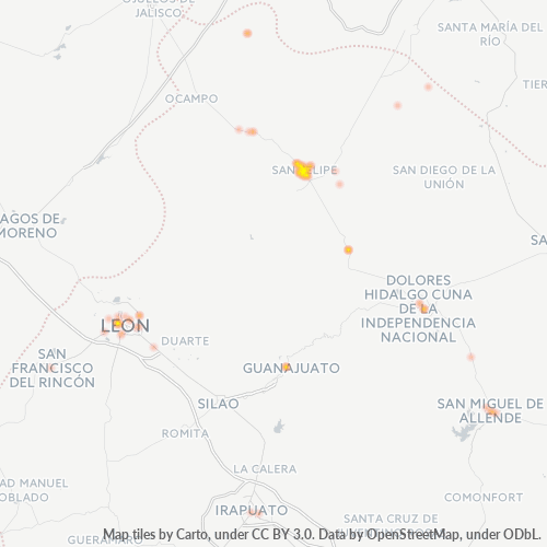 37600 Mapa de calor de densidad empresarial