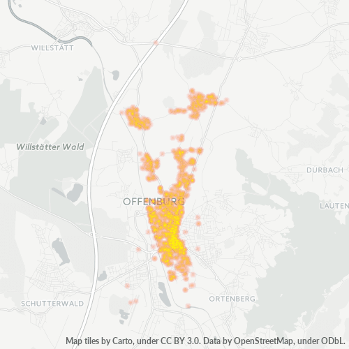 Heatmap für plz 77652