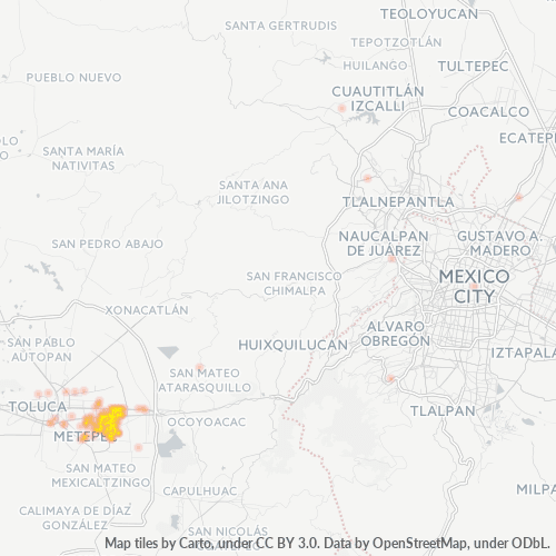 52172 Mapa de calor de densidad empresarial