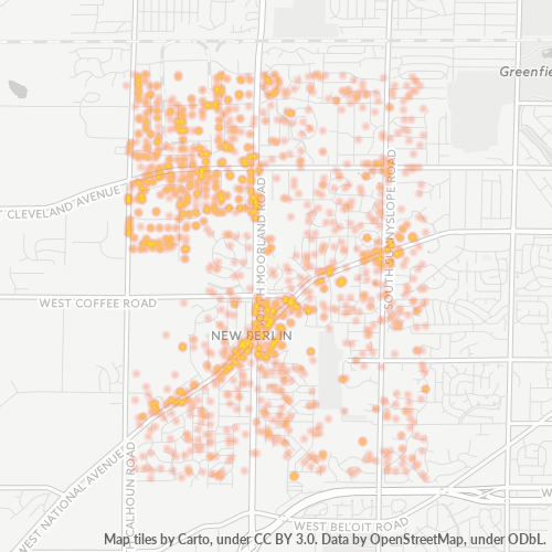 53151 Business Density Heatmap