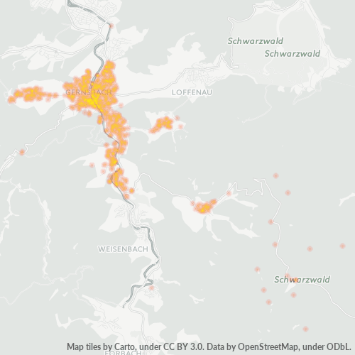 Heatmap für plz 76593