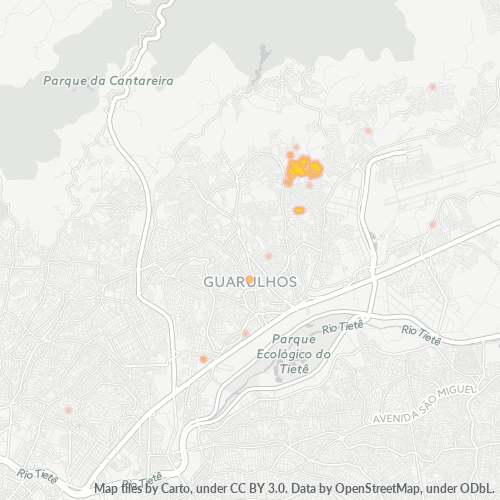 07134-000 Mapa de calor de densidad empresarial