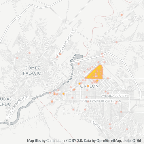 27010 Mapa de calor de densidad empresarial
