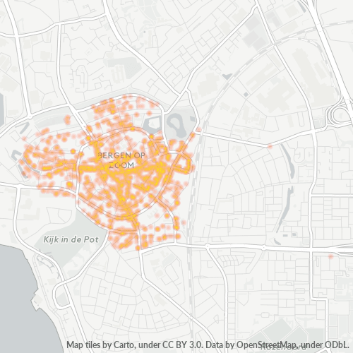 Heatmap voor postcode 4611