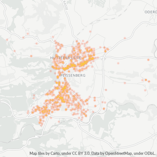Heatmap für plz 82380