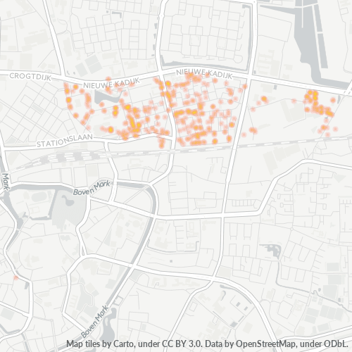 Heatmap voor postcode 4816